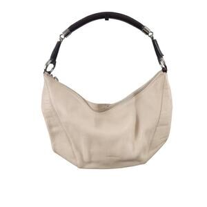 PuntoTres Genuine leather hobo shoulder bag white black made in Spain purse